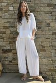 Cyril Crinkle Balloon Pant White